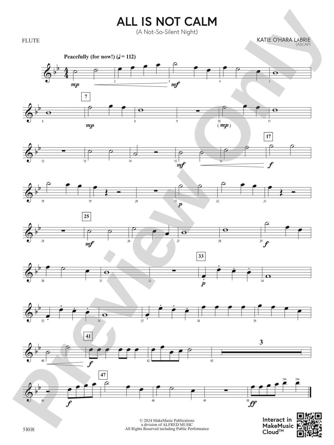 All is NOT Calm: Flute