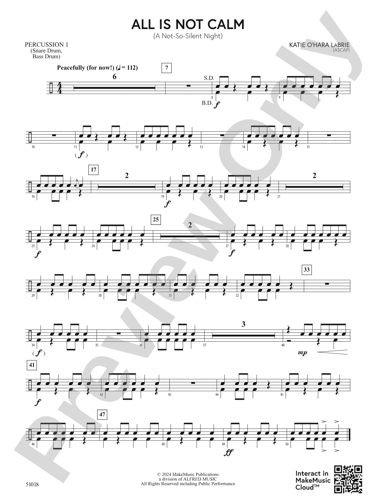 All is NOT Calm: 1st Percussion