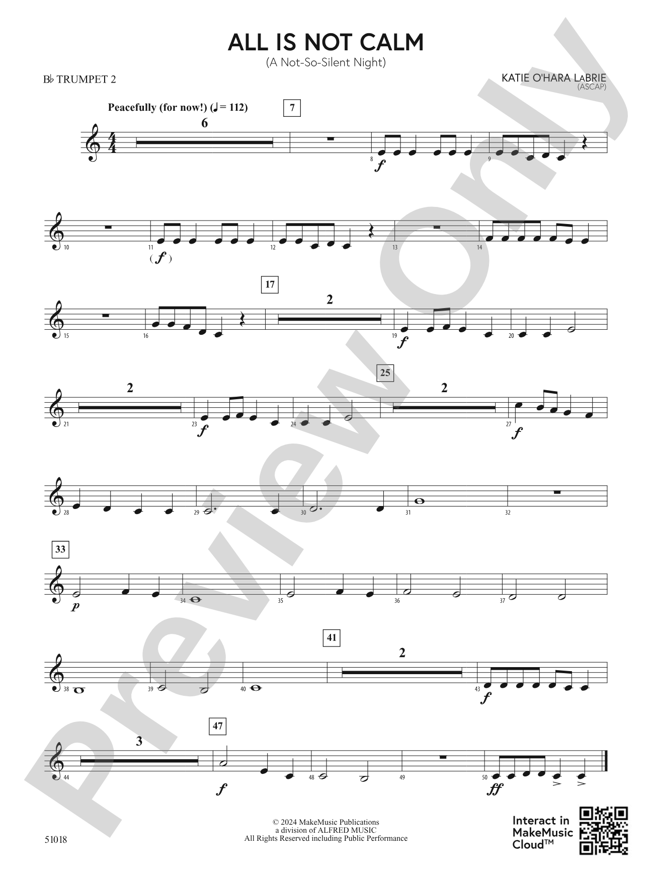All is NOT Calm: 2nd B-flat Trumpet