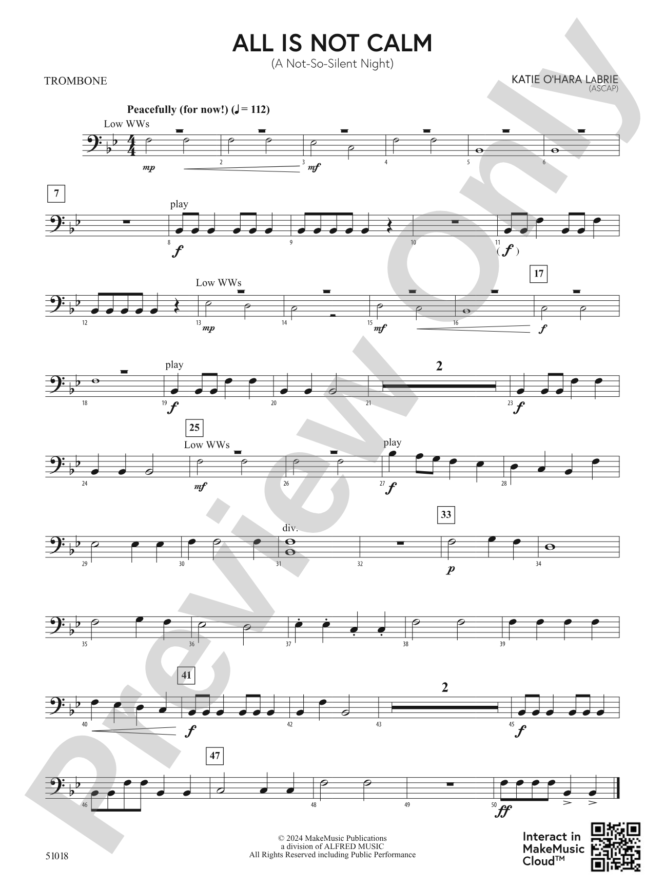 All is NOT Calm: 1st Trombone