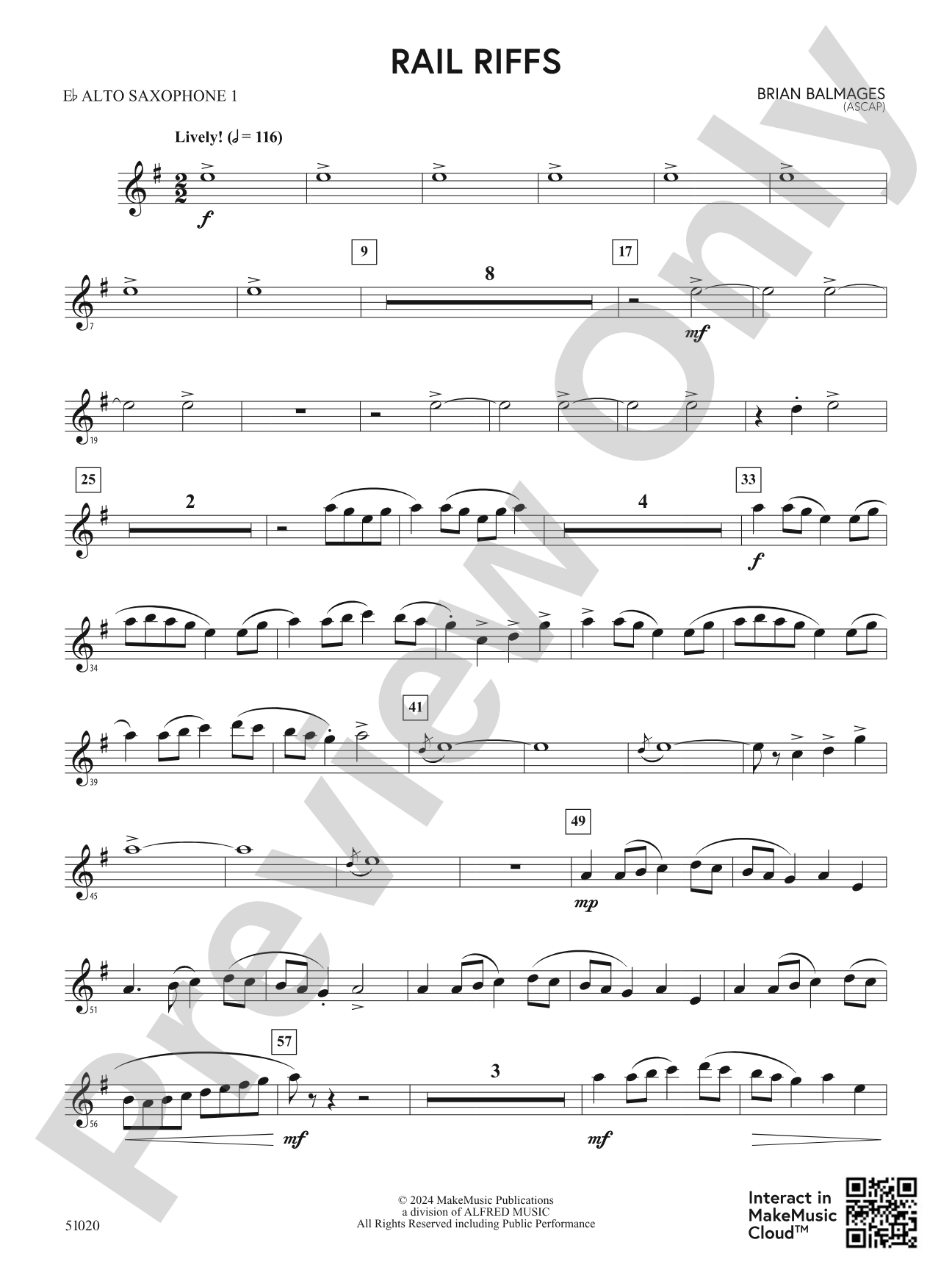 Rail Riffs: E-flat Alto Saxophone