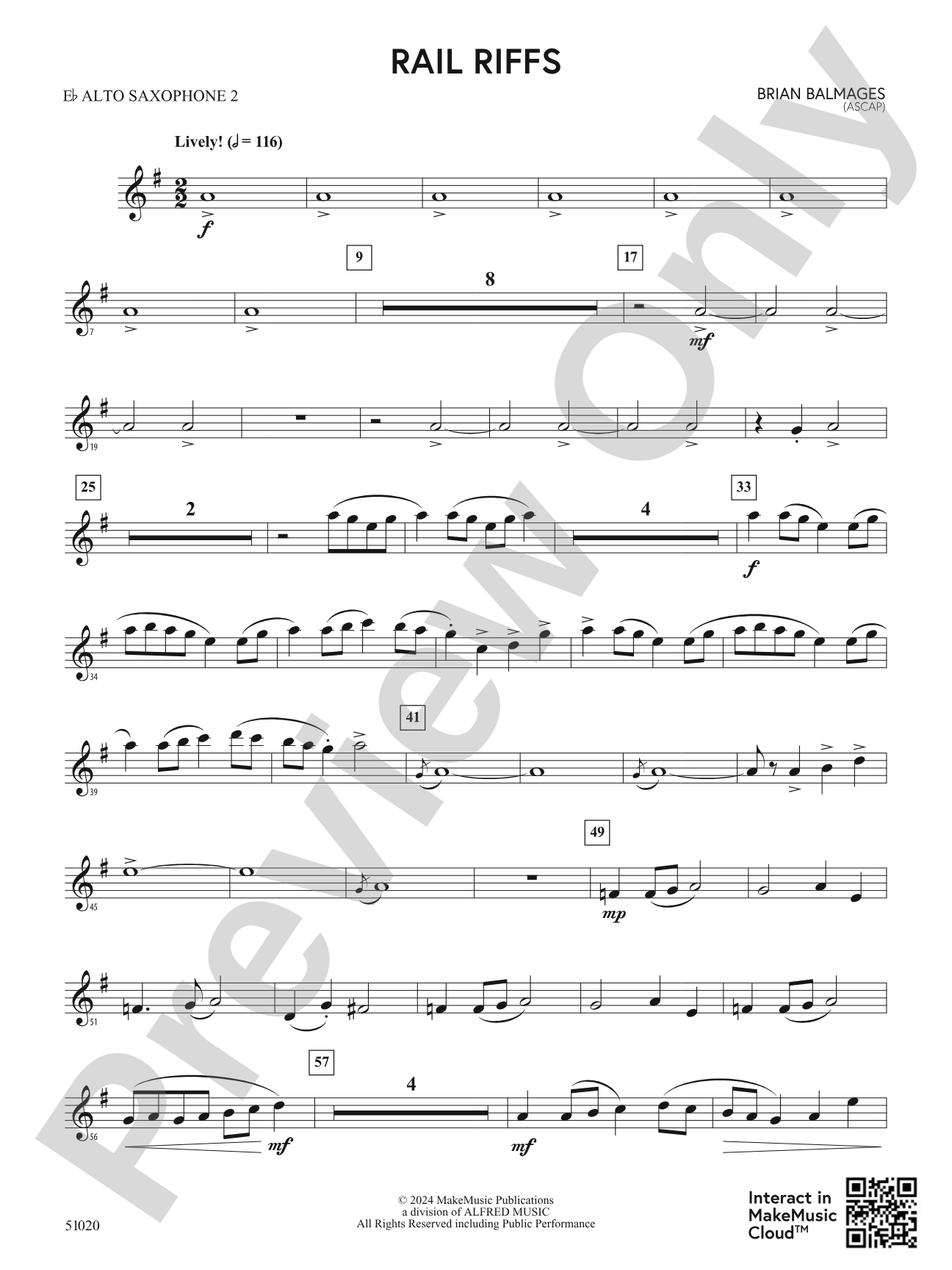 Rail Riffs: 2nd E-flat Alto Saxophone