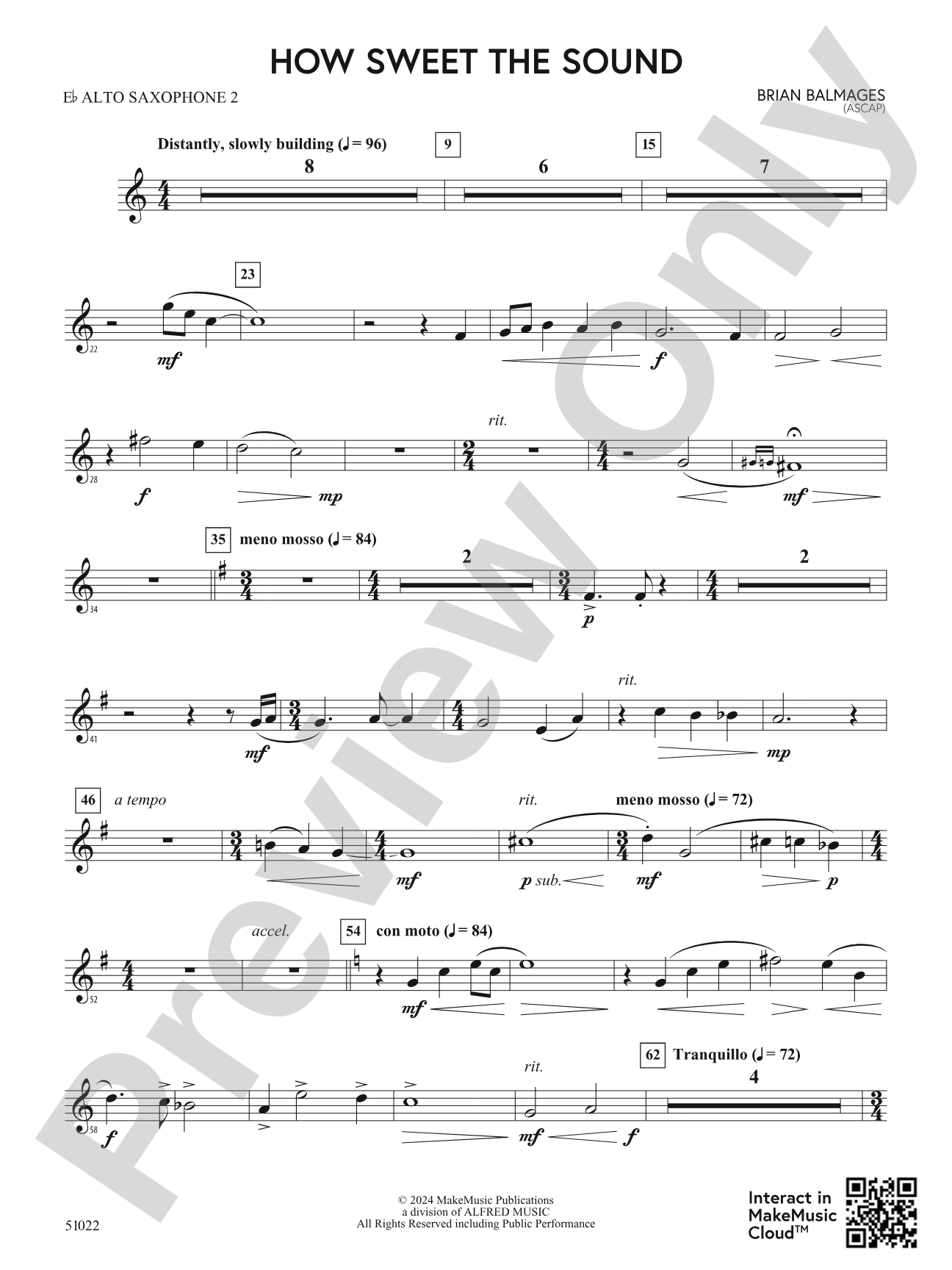 How Sweet the Sound: 2nd E-flat Alto Saxophone