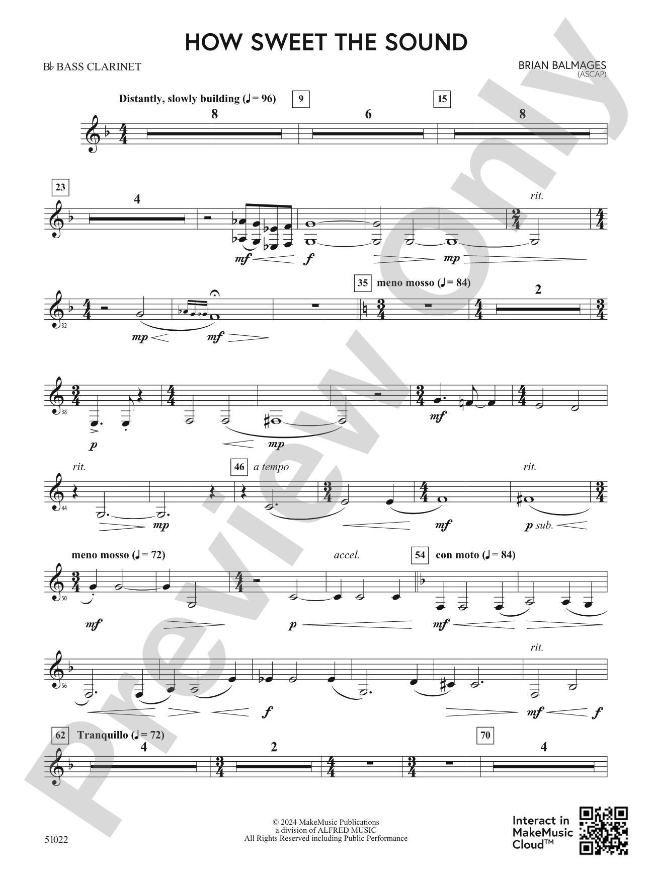 How Sweet the Sound: Bass Clarinet