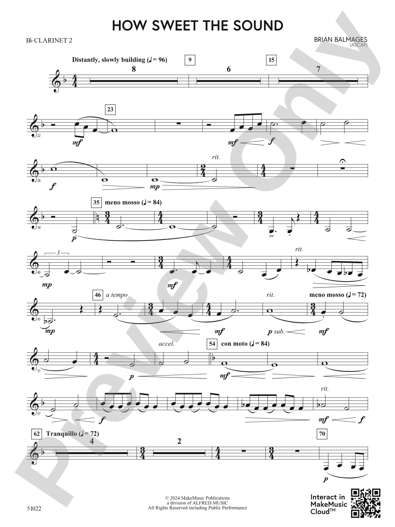 How Sweet the Sound: 2nd B-flat Clarinet
