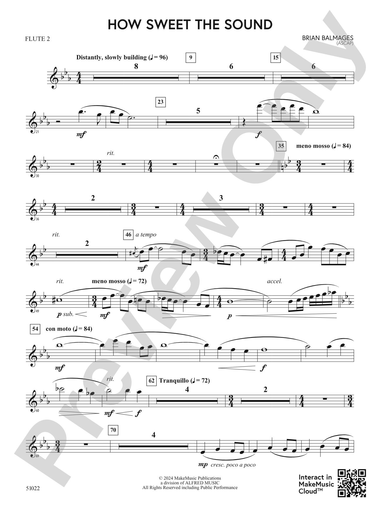 How Sweet the Sound: 2nd Flute