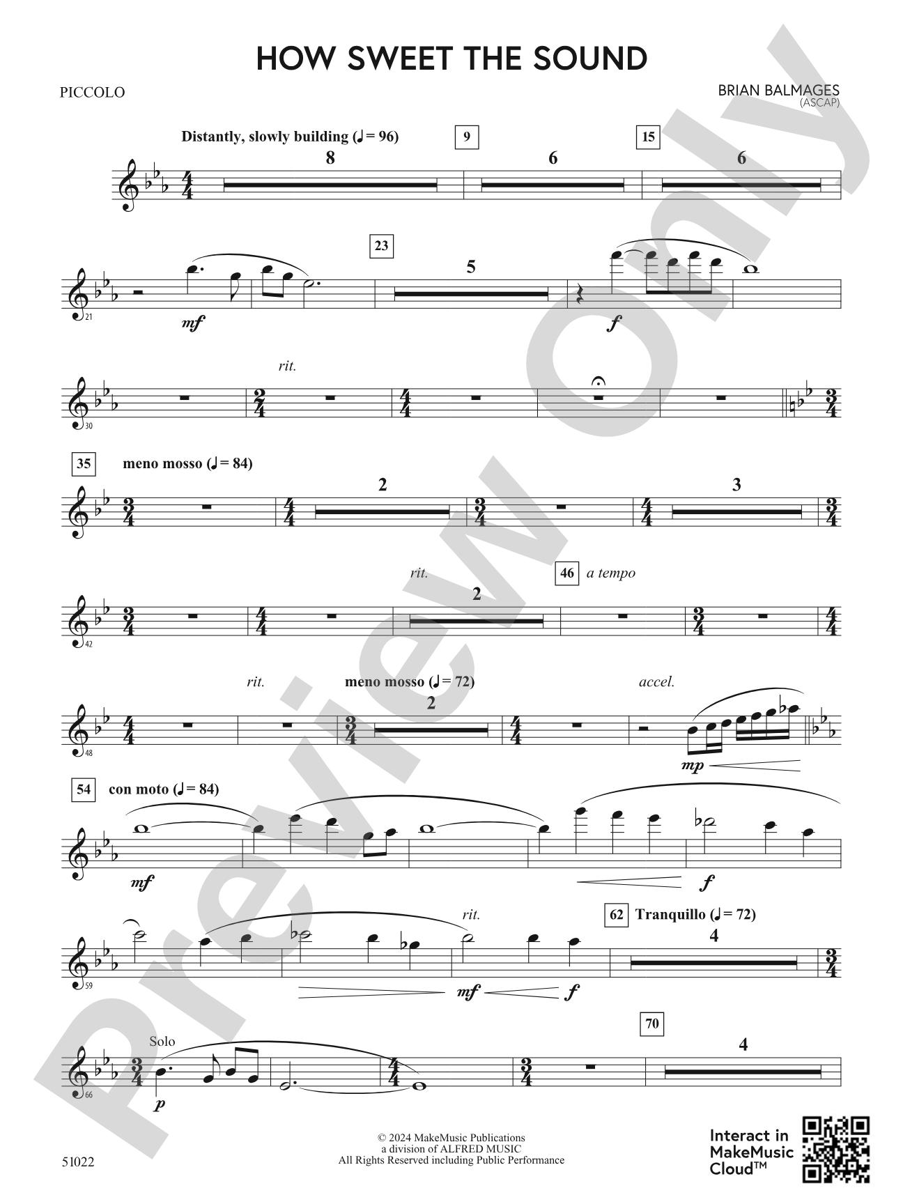 How Sweet the Sound: Piccolo