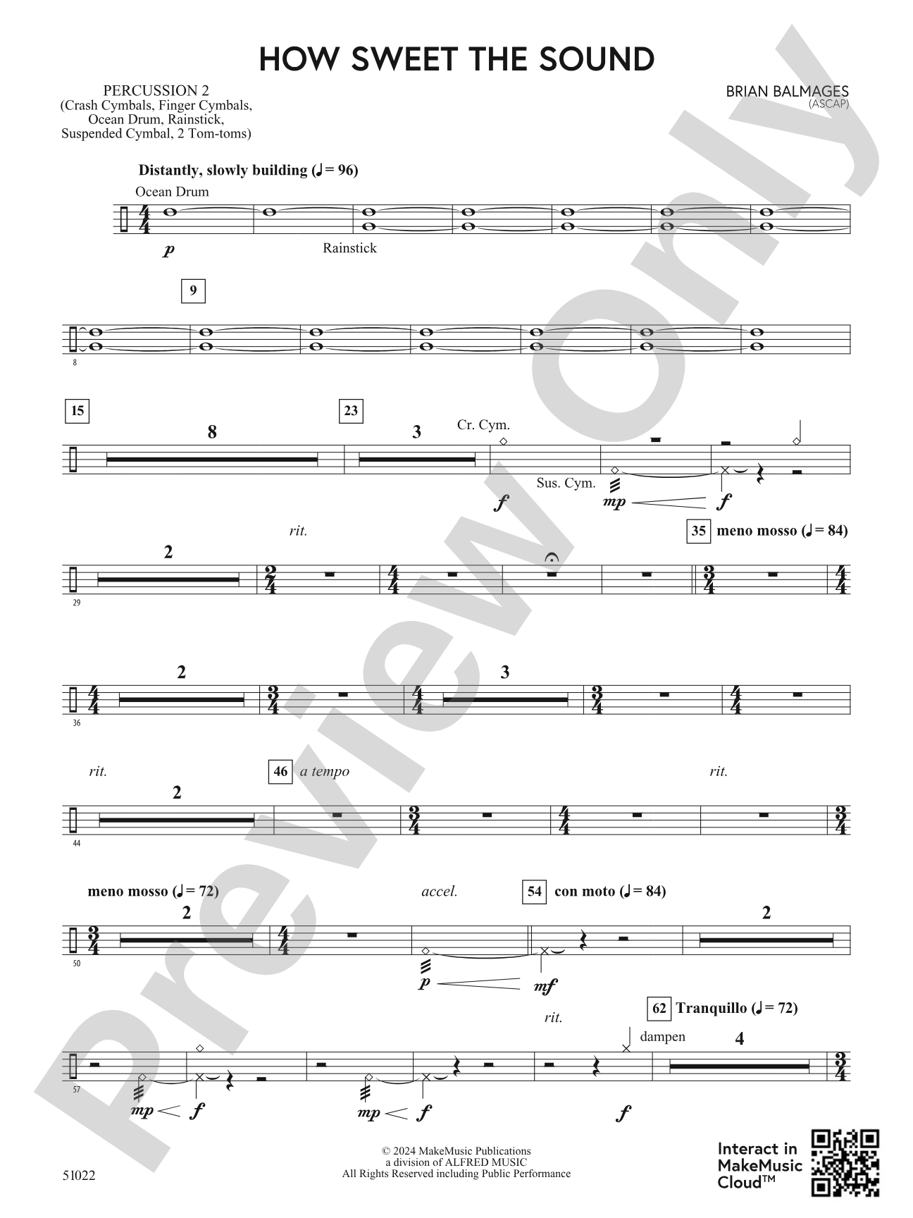 How Sweet the Sound: 2nd Percussion