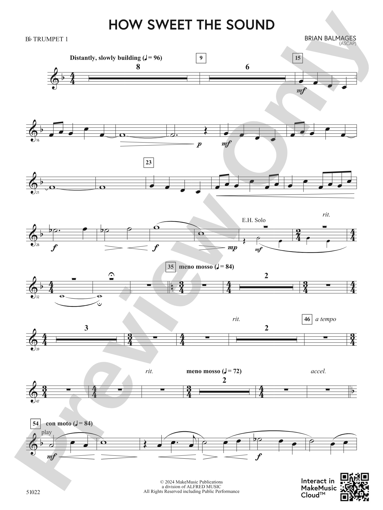 How Sweet the Sound: 1st B-flat Trumpet