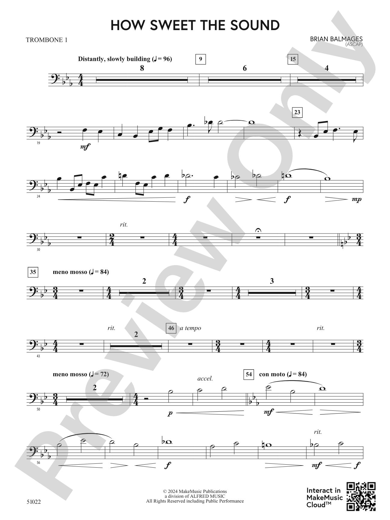 How Sweet the Sound: 1st Trombone