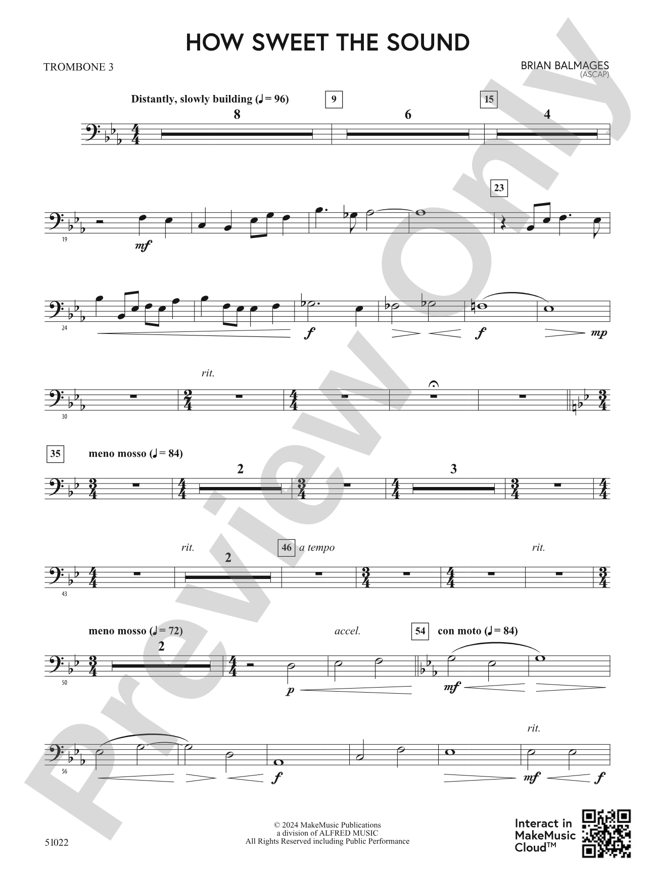 How Sweet the Sound: 3rd Trombone