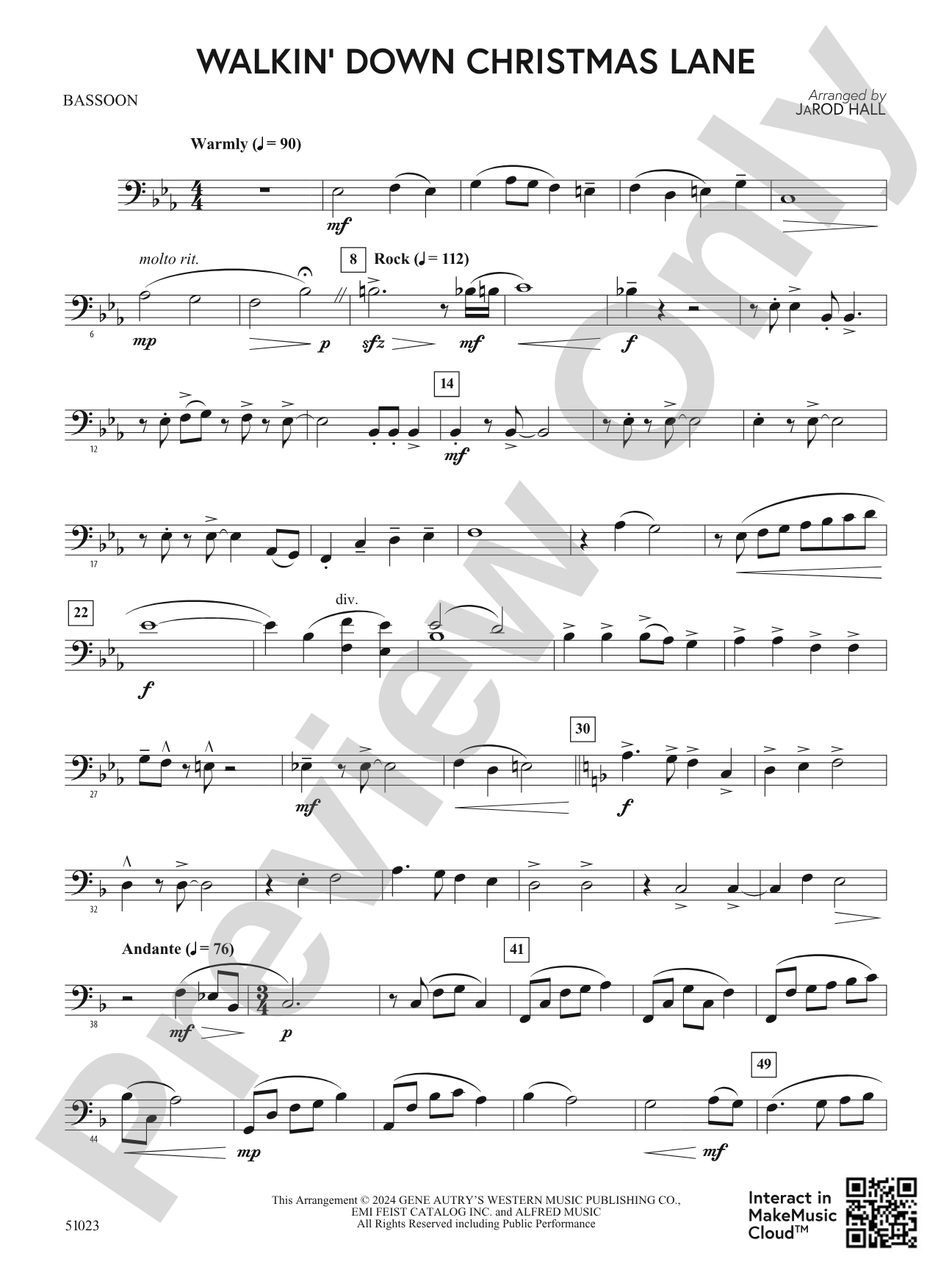 Walkin' Down Christmas Lane: Bassoon