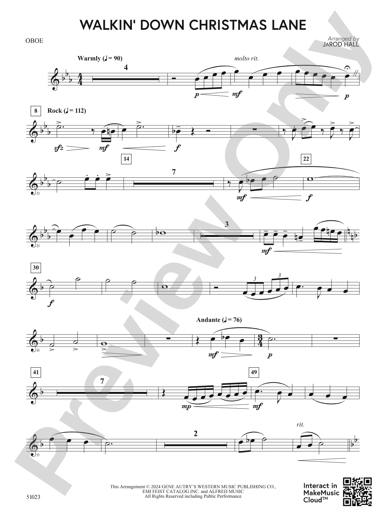 Walkin' Down Christmas Lane: Oboe