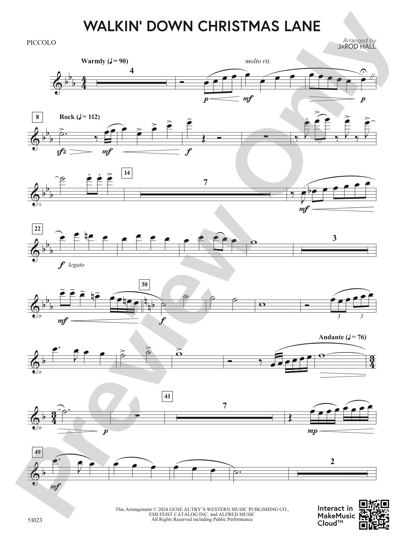 Walkin' Down Christmas Lane: Piccolo