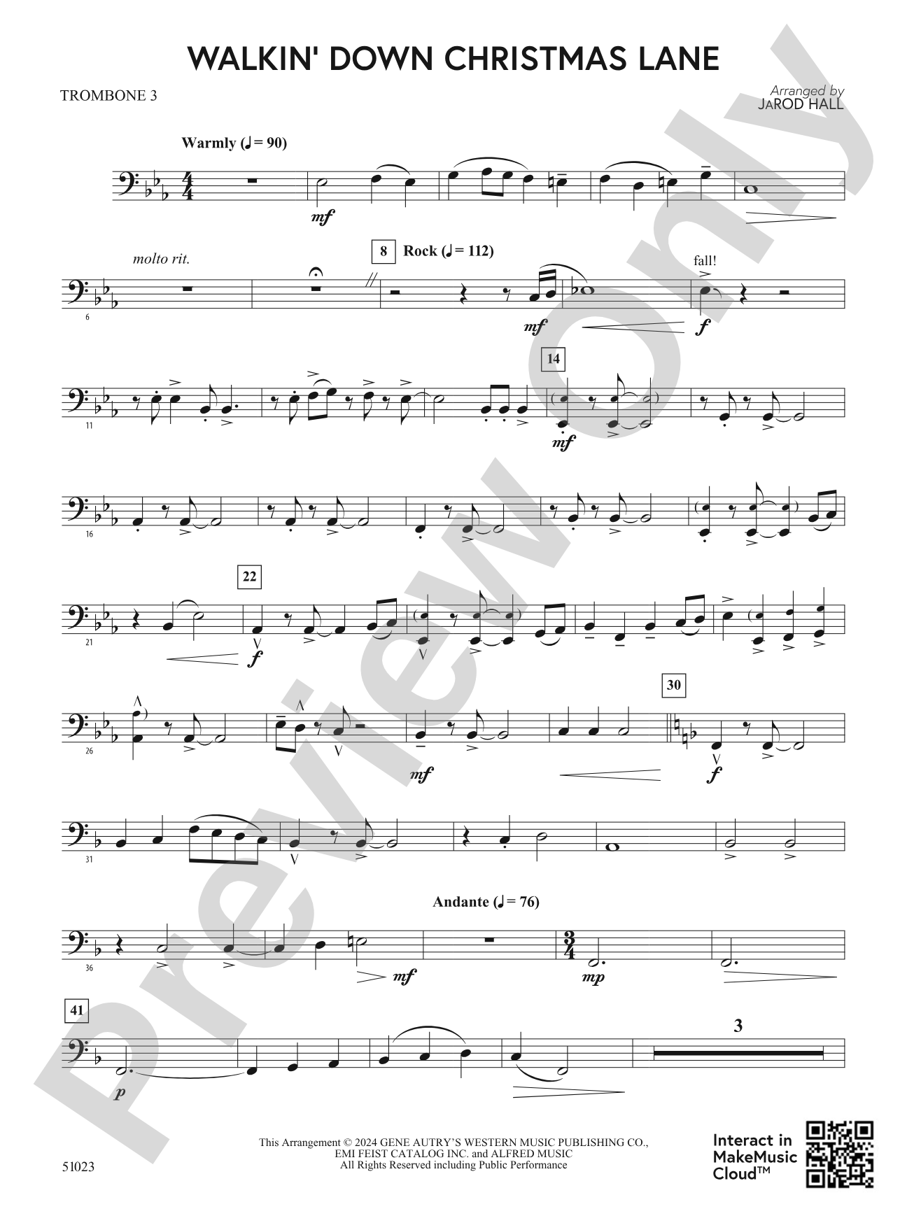 Walkin' Down Christmas Lane: 3rd Trombone