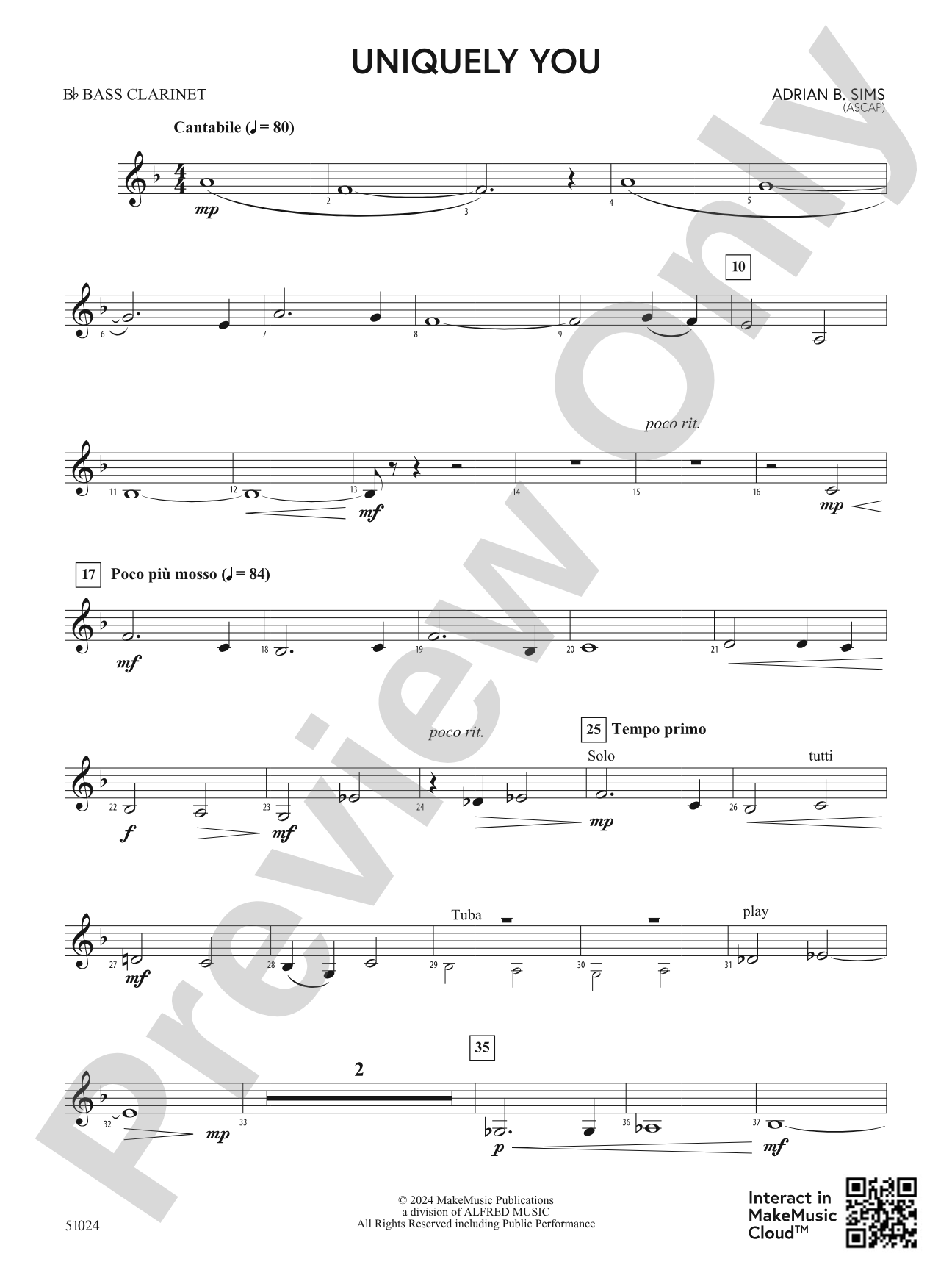 Uniquely You: B-flat Bass Clarinet