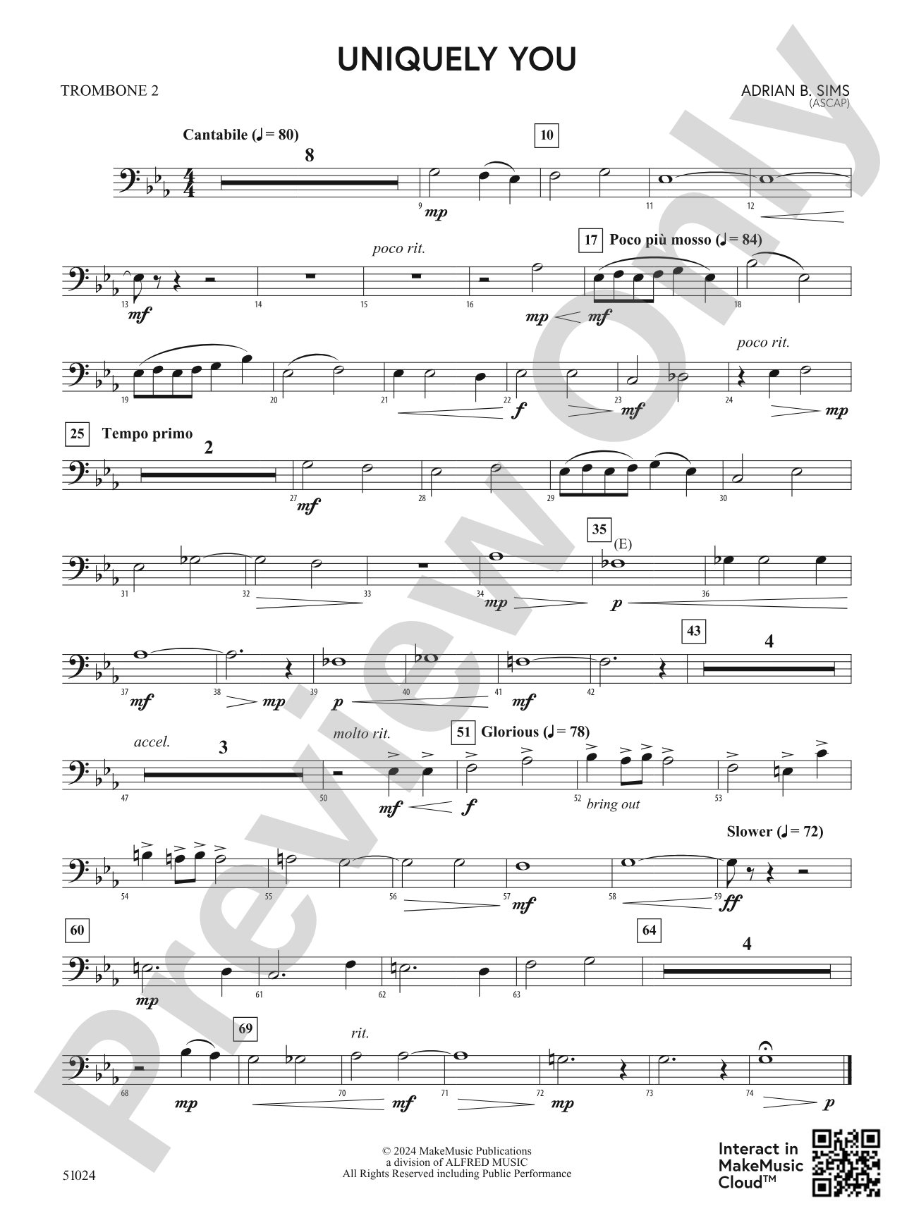 Uniquely You: 2nd Trombone