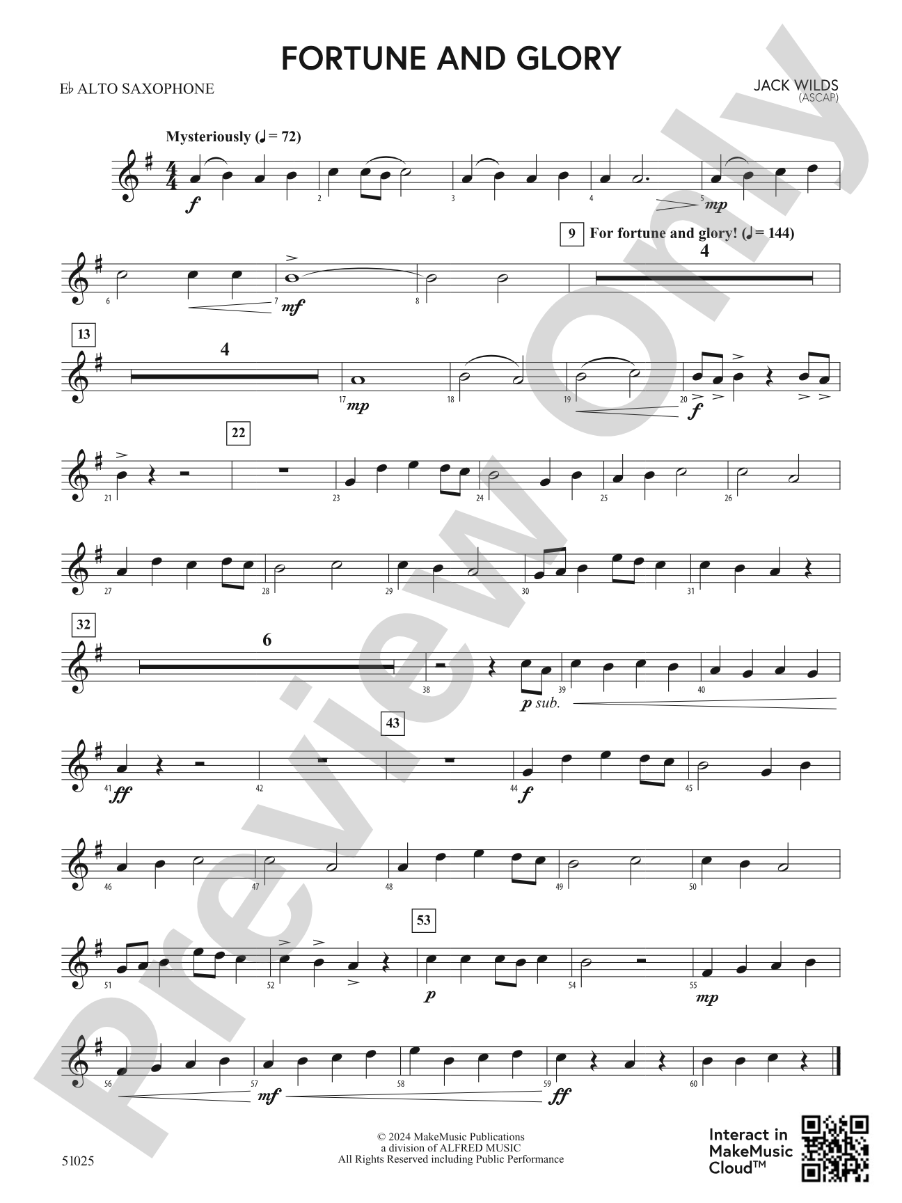 Fortune and Glory: E-flat Alto Saxophone