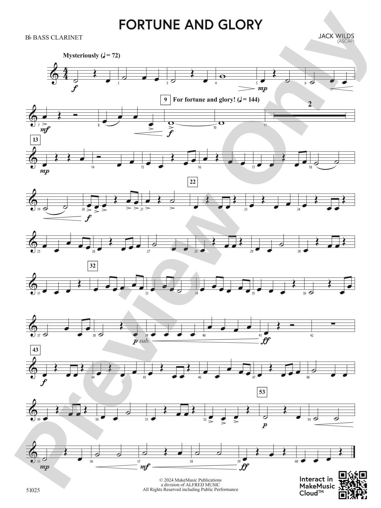 Fortune and Glory: B-flat Bass Clarinet