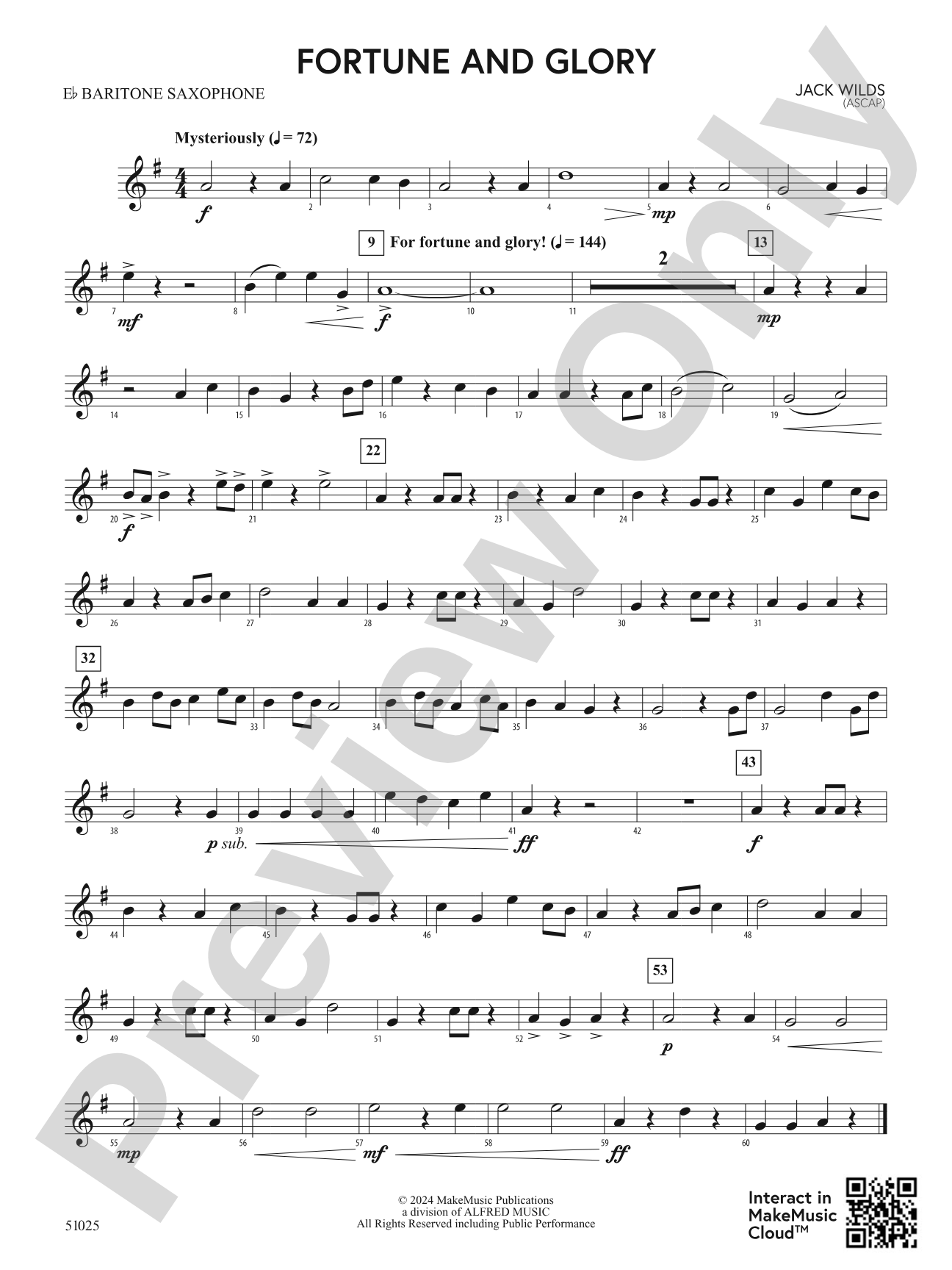 Fortune and Glory: E-flat Baritone Saxophone