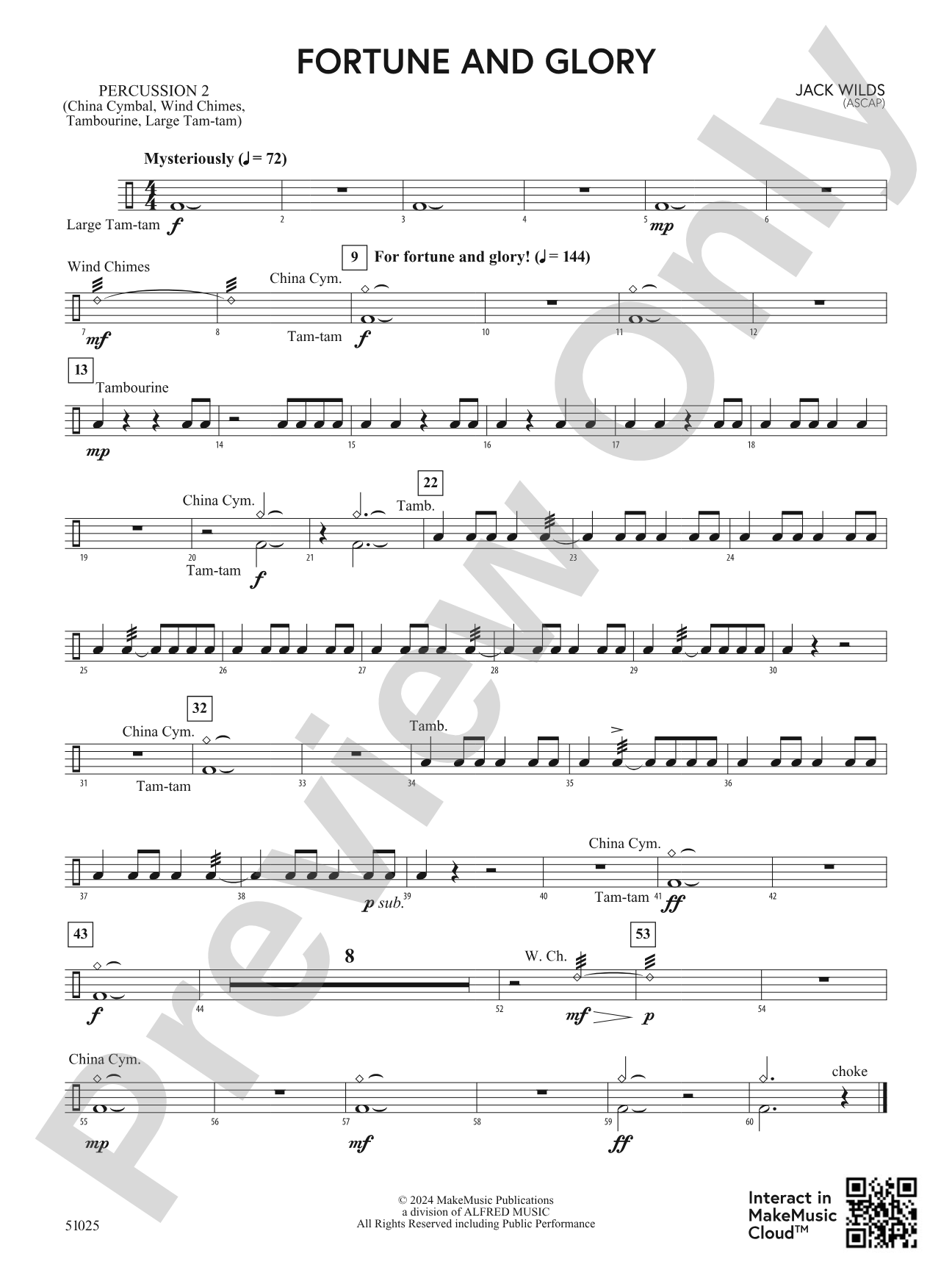 Fortune and Glory: 2nd Percussion