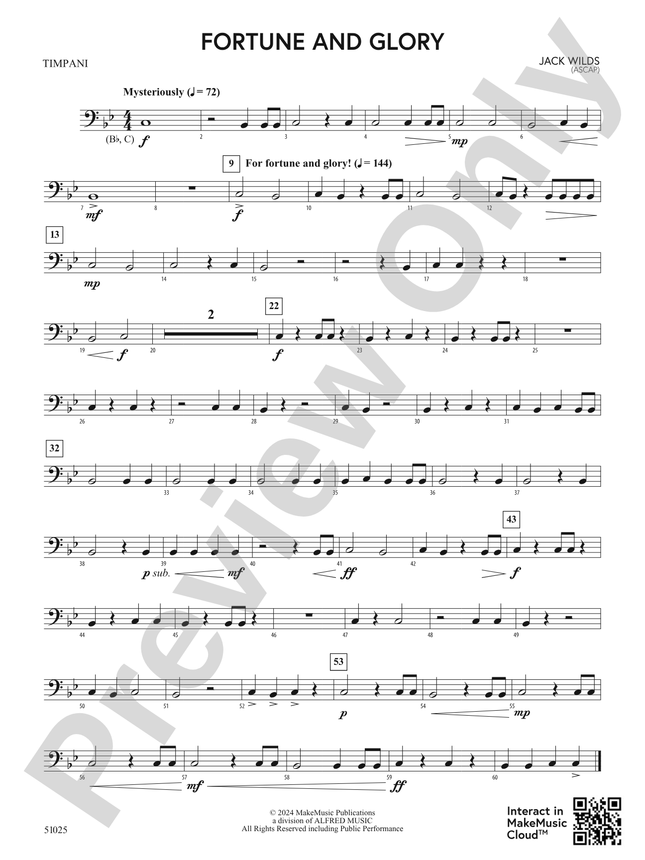 Fortune and Glory: Timpani