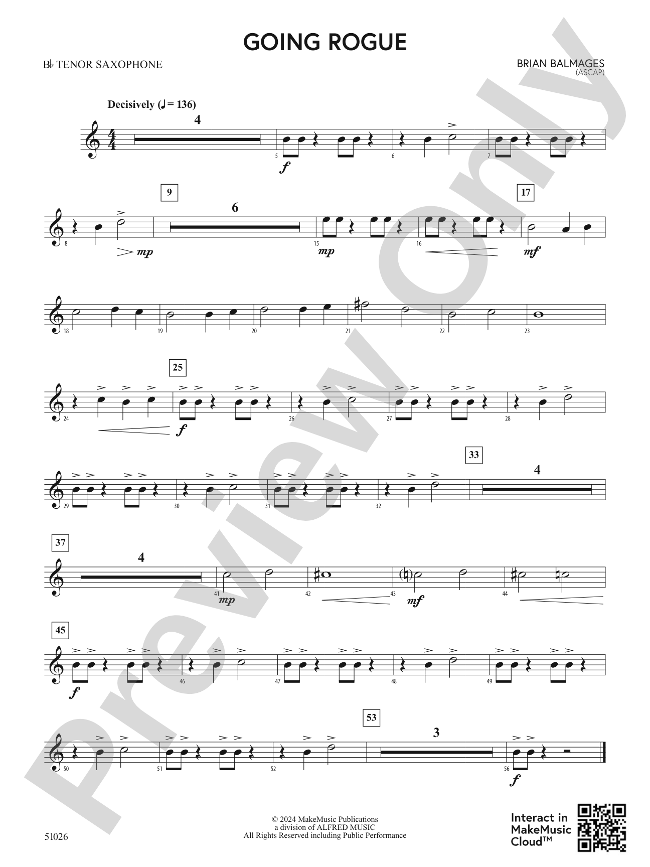 Going Rogue: B-flat Tenor Saxophone