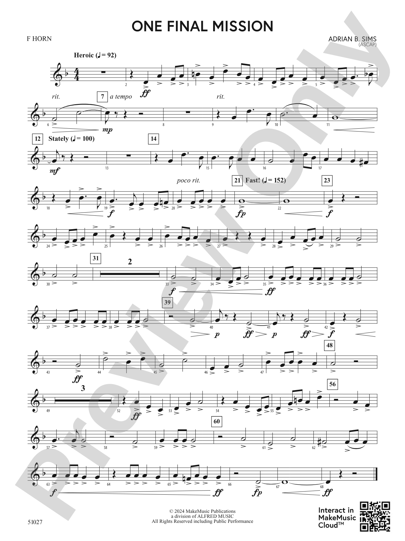 One Final Mission: 1st F Horn