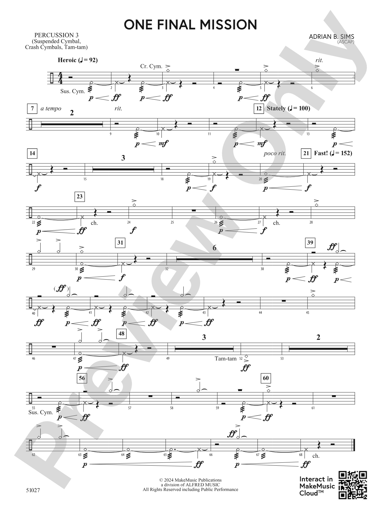 One Final Mission: 3rd Percussion
