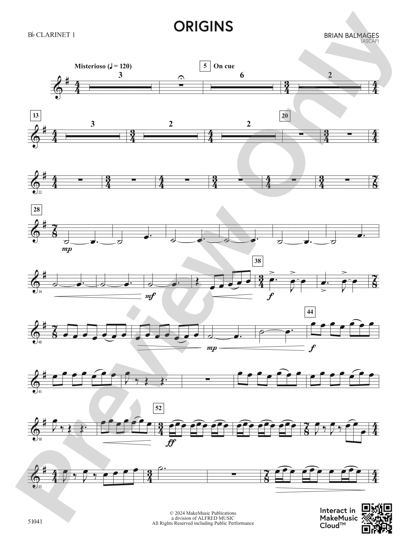 Origins: 1st B-flat Clarinet