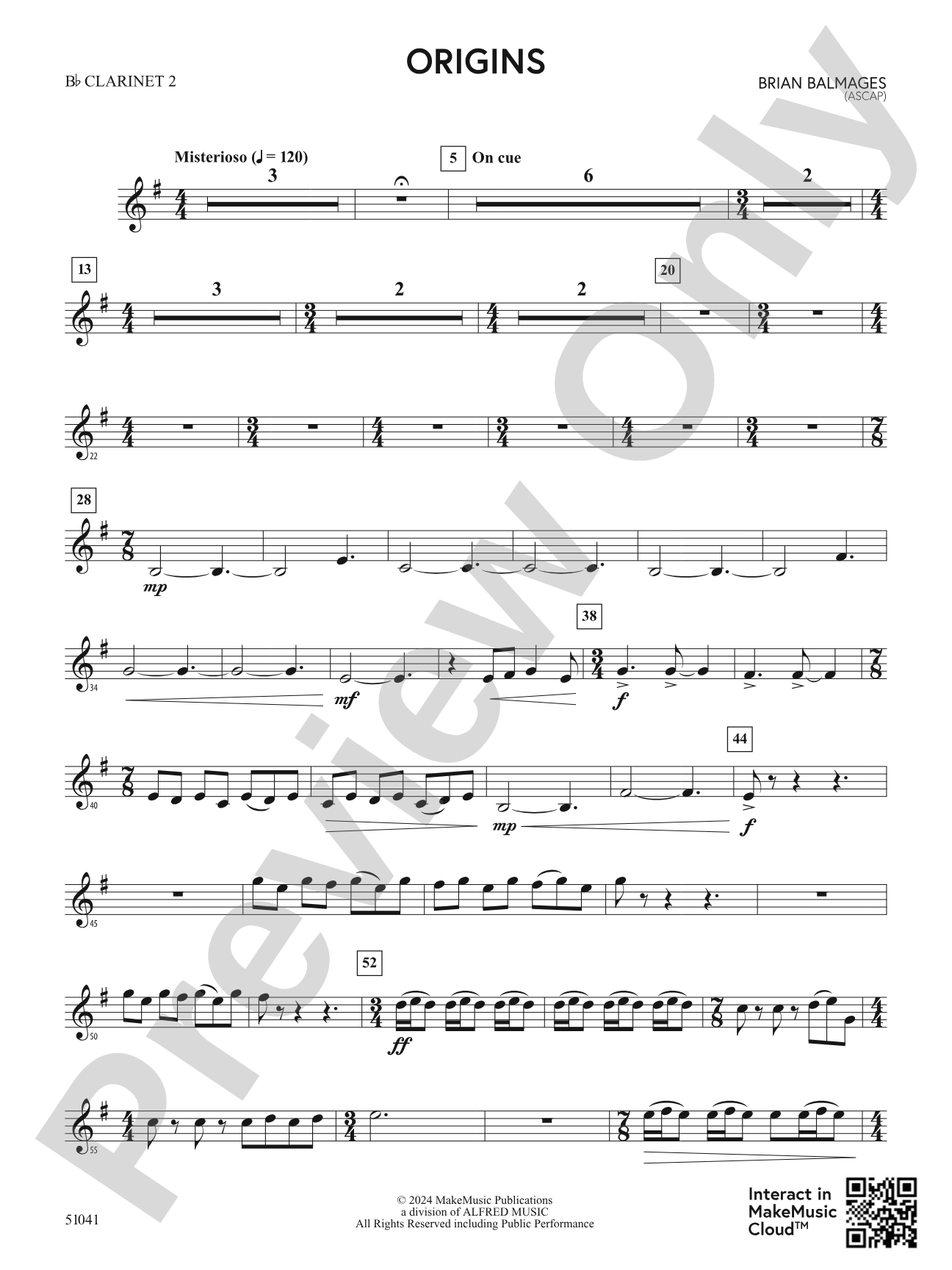 Origins: 2nd B-flat Clarinet