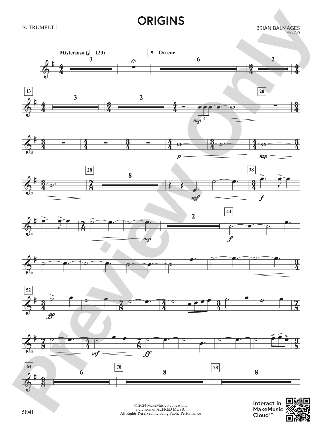 Origins: 1st B-flat Trumpet