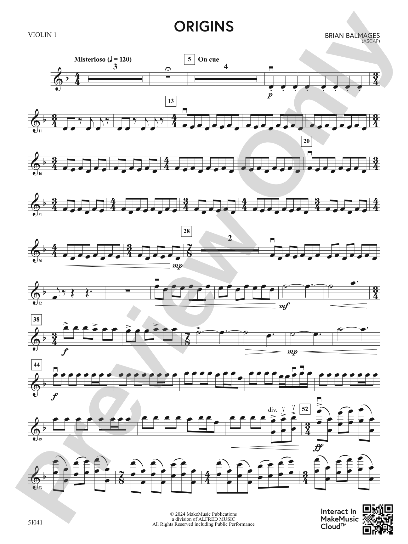 Origins: 1st Violin