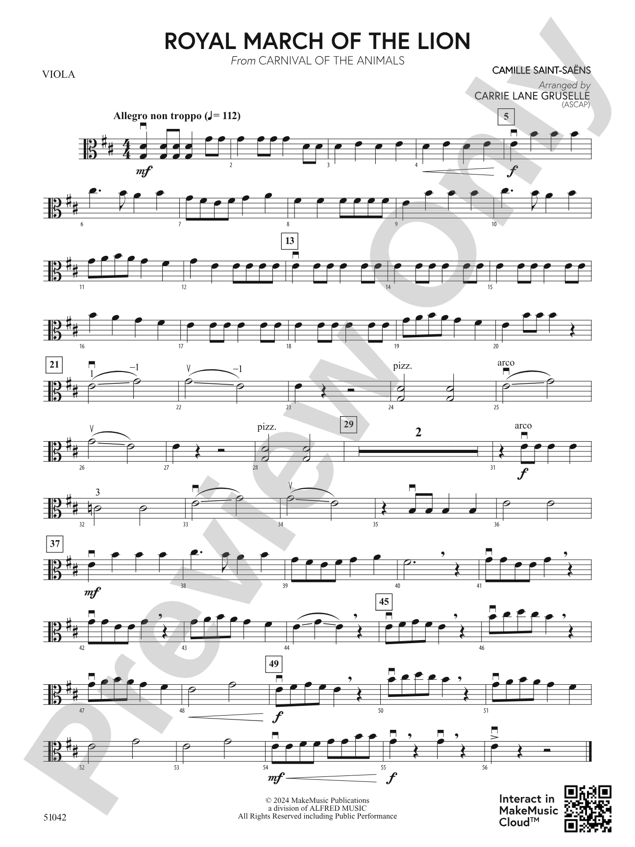 Royal March of the Lion: Viola