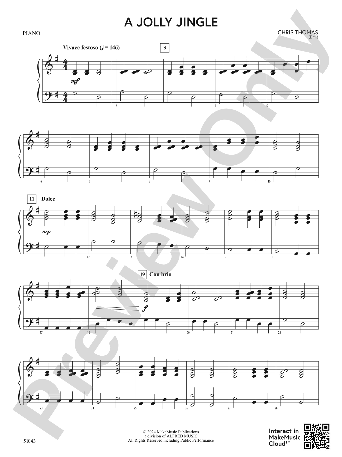 A Jolly Jingle: Piano Accompaniment