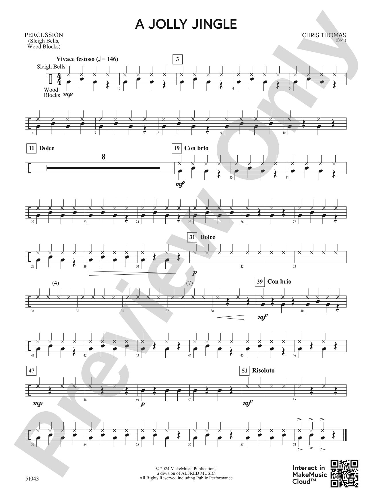 A Jolly Jingle: 1st Percussion