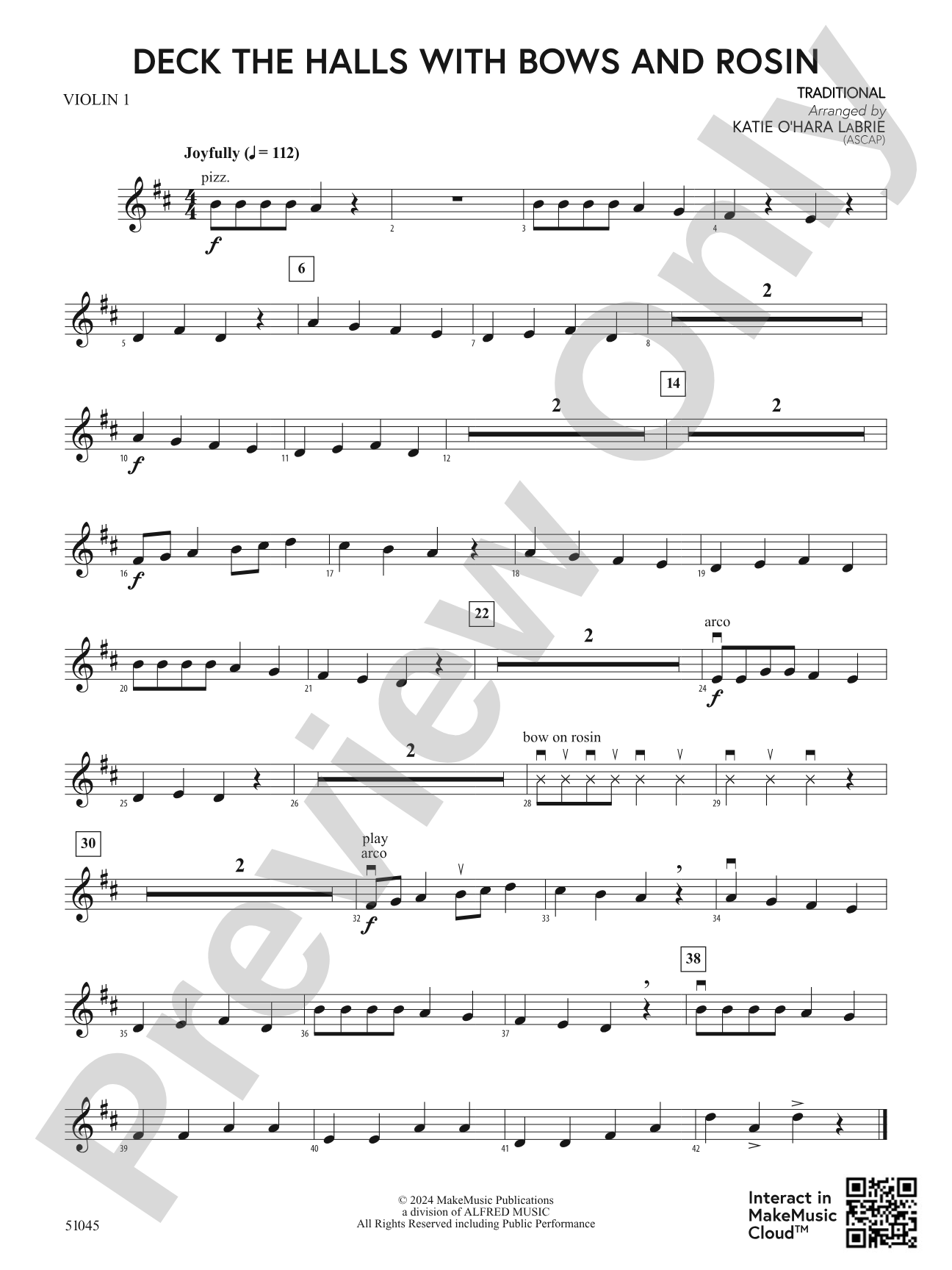 Deck the Halls With Bows and Rosin: 1st Violin