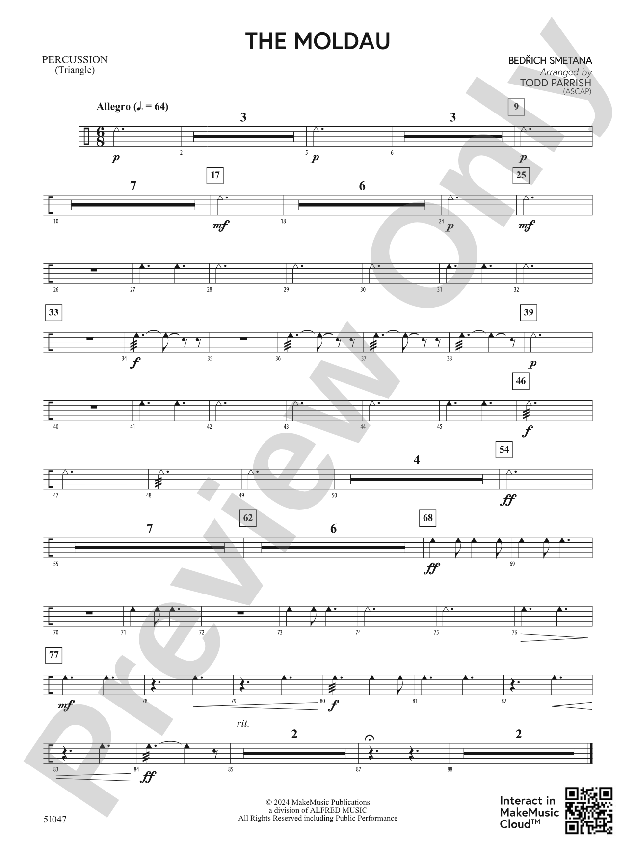 The Moldau: 1st Percussion
