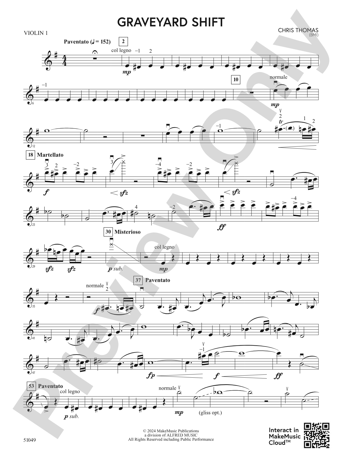 Graveyard Shift: 1st Violin