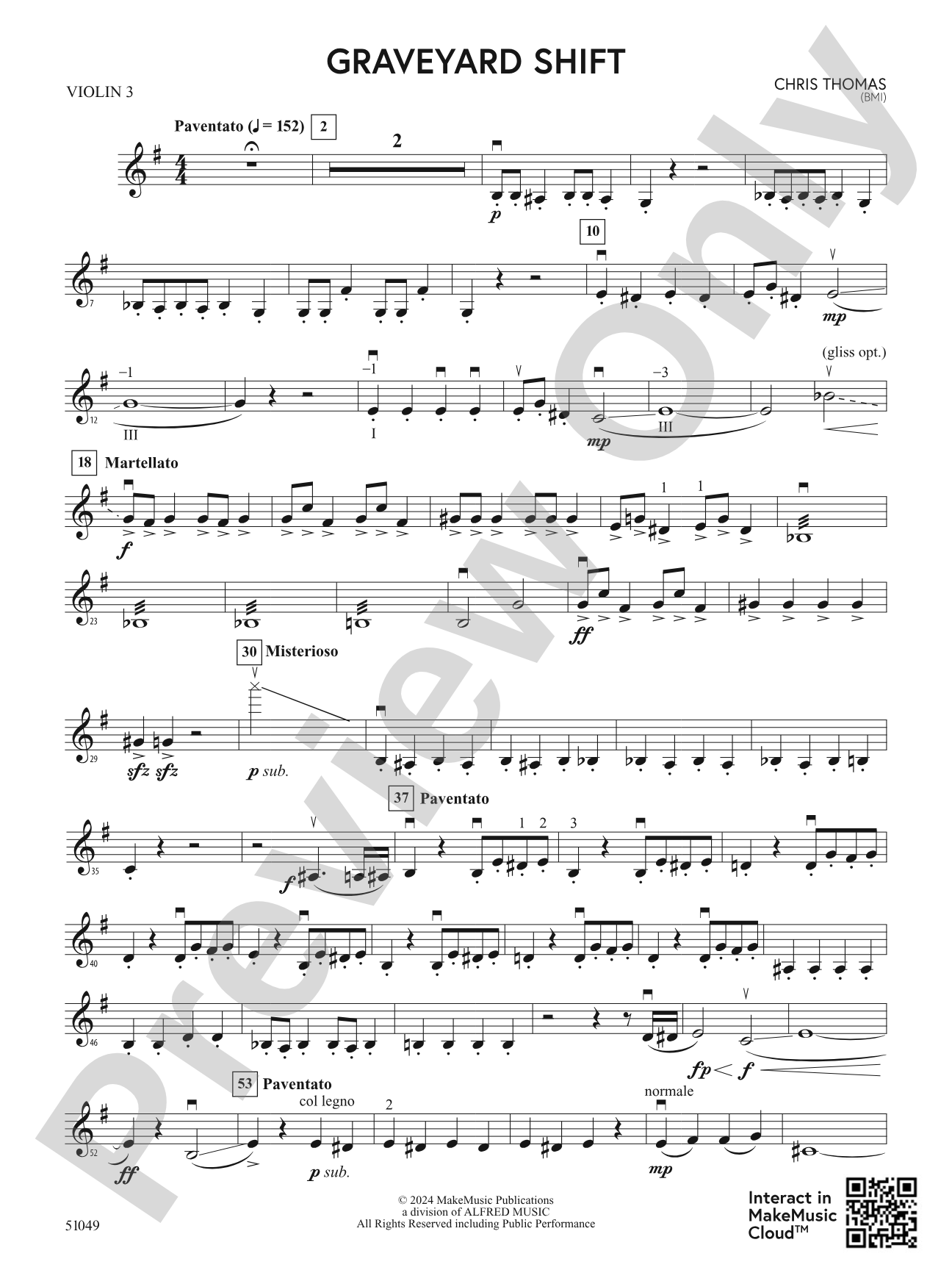 Graveyard Shift: 3rd Violin (Viola [TC])