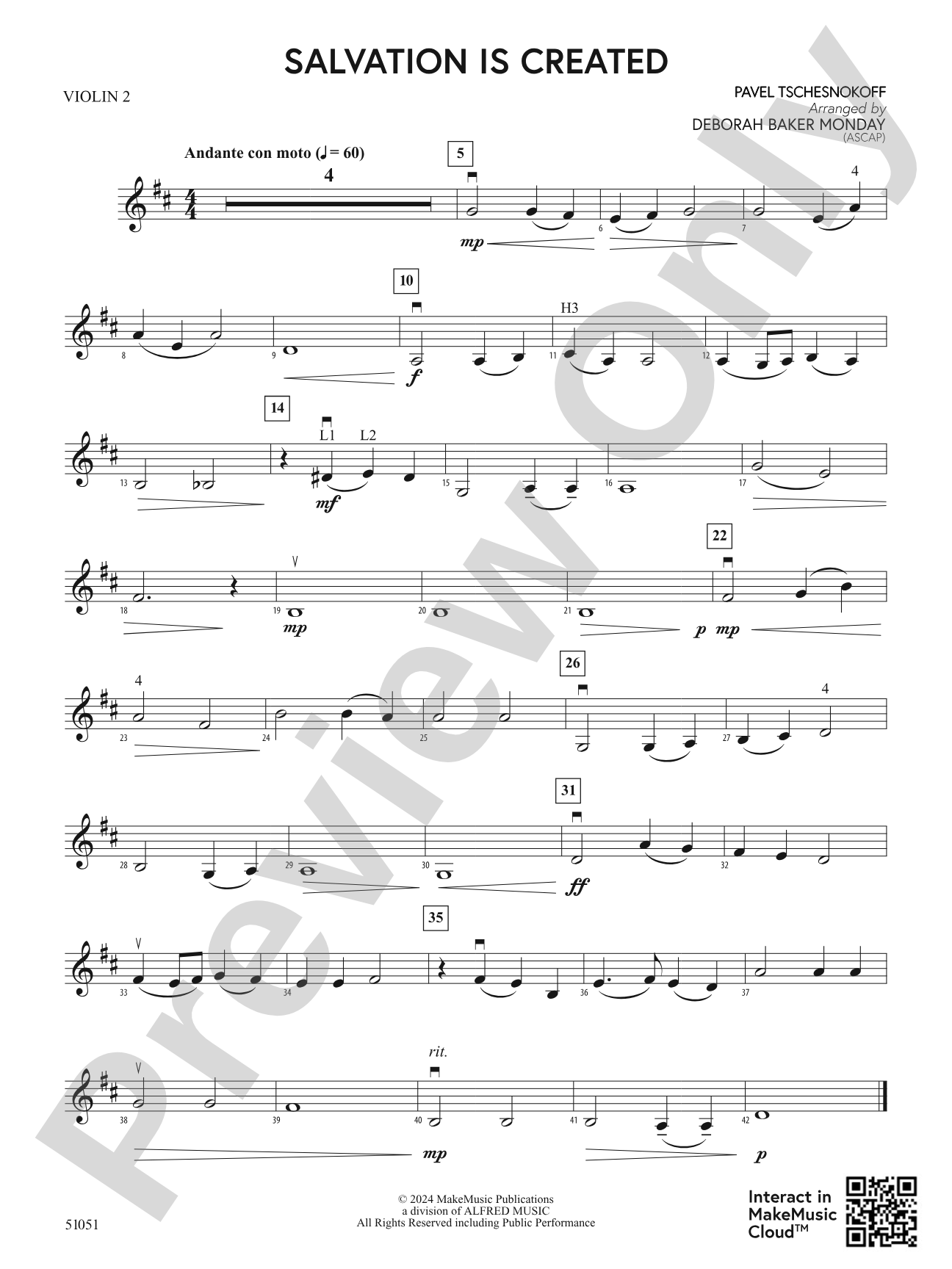 Salvation is Created: 2nd Violin