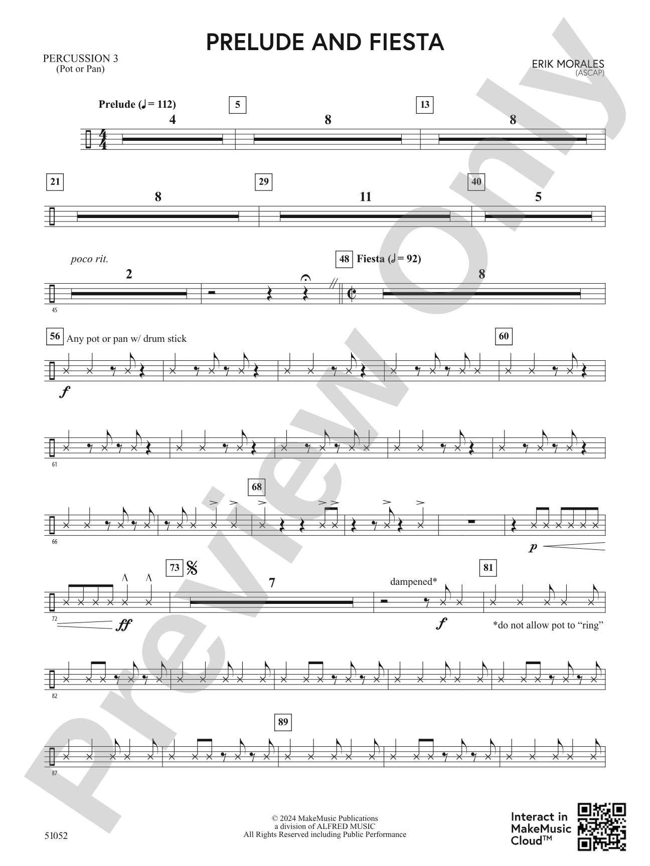 Prelude and Fiesta: 3rd Percussion