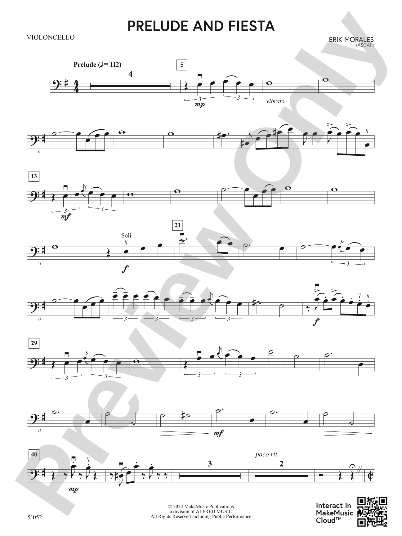 Prelude and Fiesta: Cello