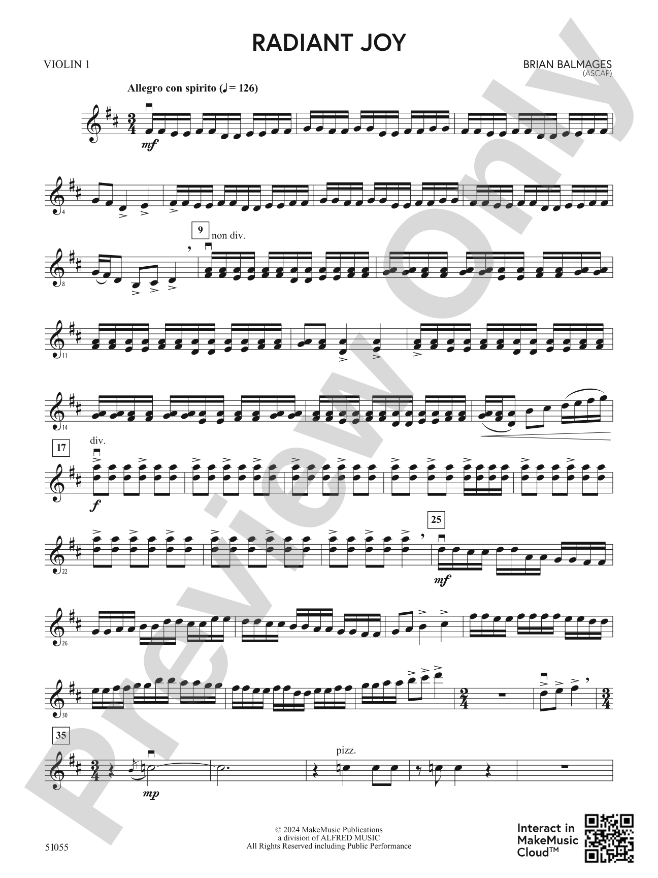 Radiant Joy: 1st Violin