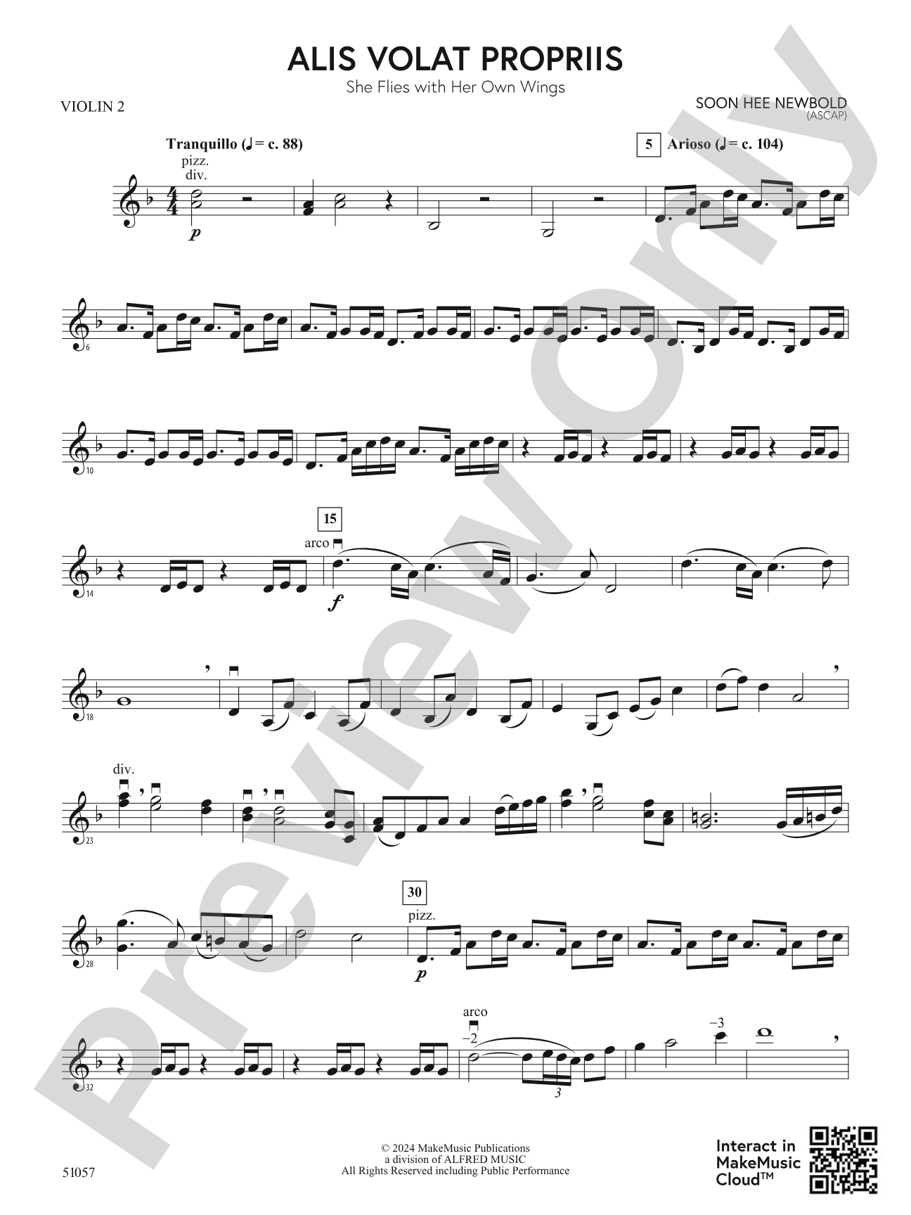 Alis Volat Propriis: 2nd Violin