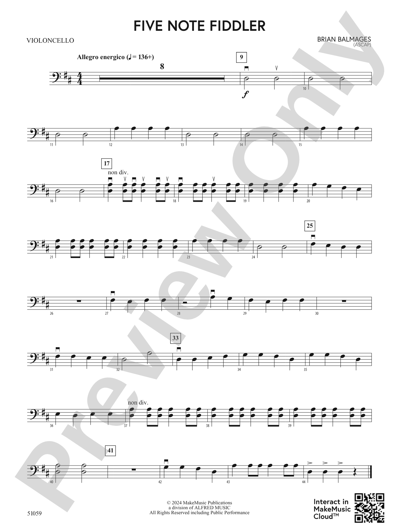 Five Note Fiddler: Cello