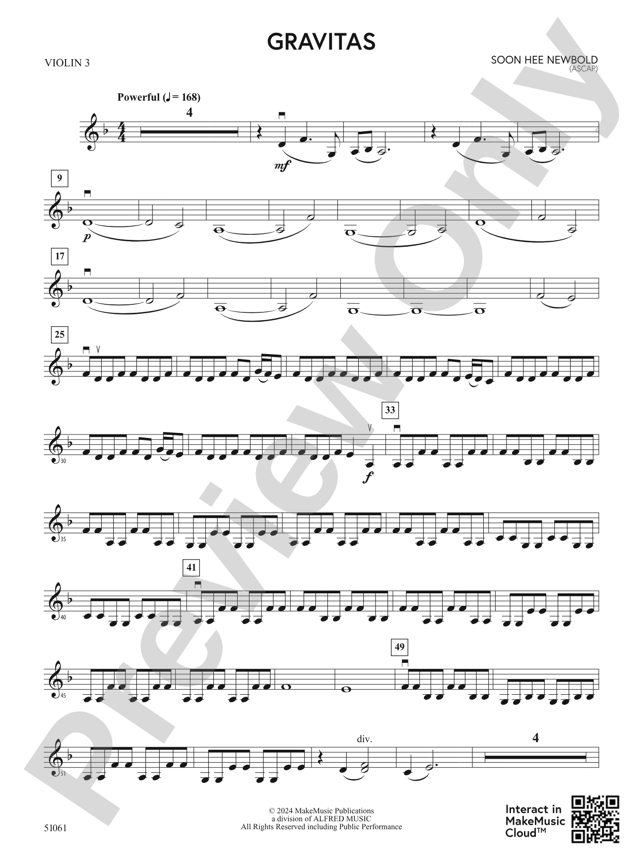 Gravitas: 3rd Violin (Viola [TC])