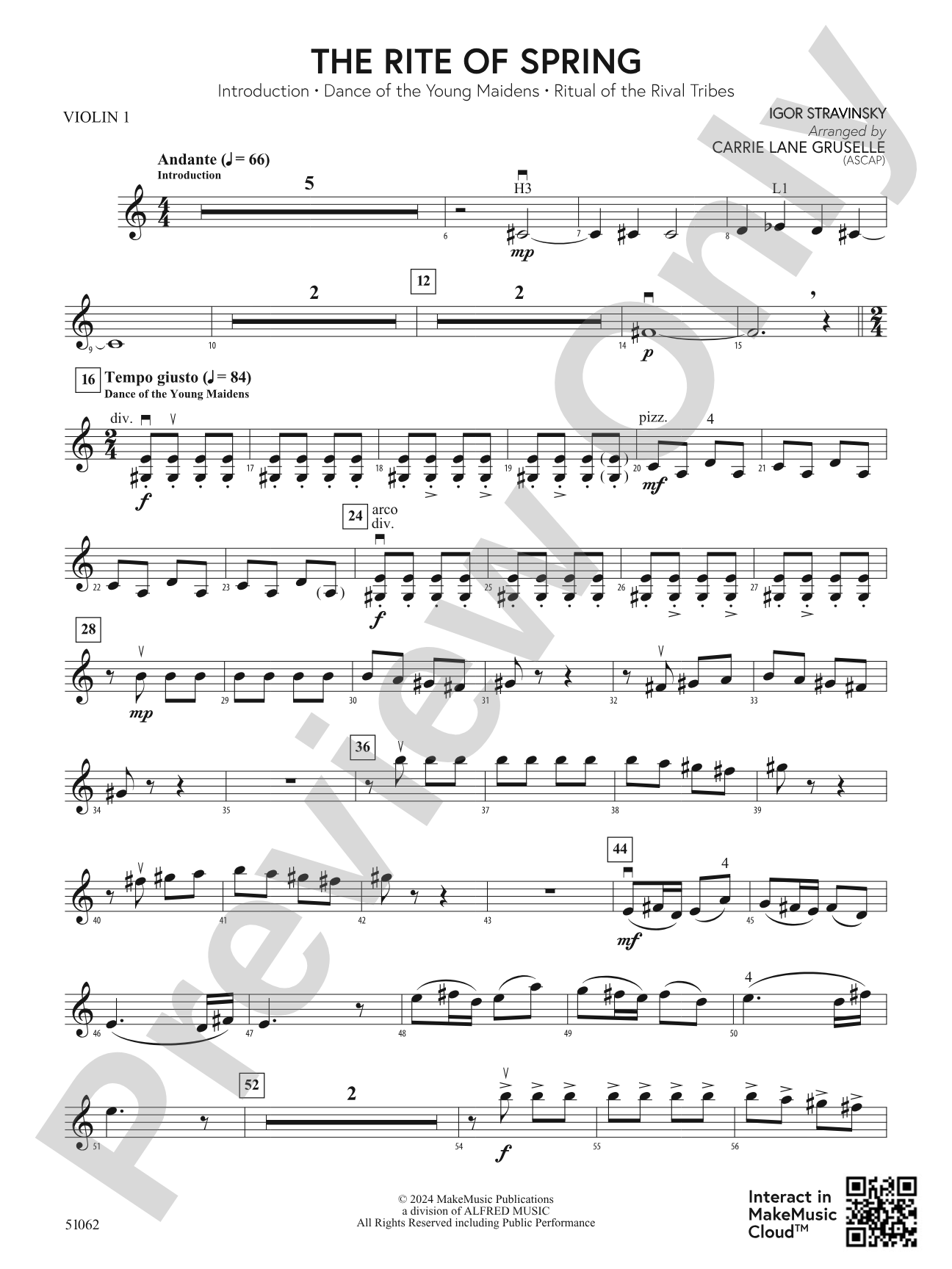 The Rite of Spring: 1st Violin