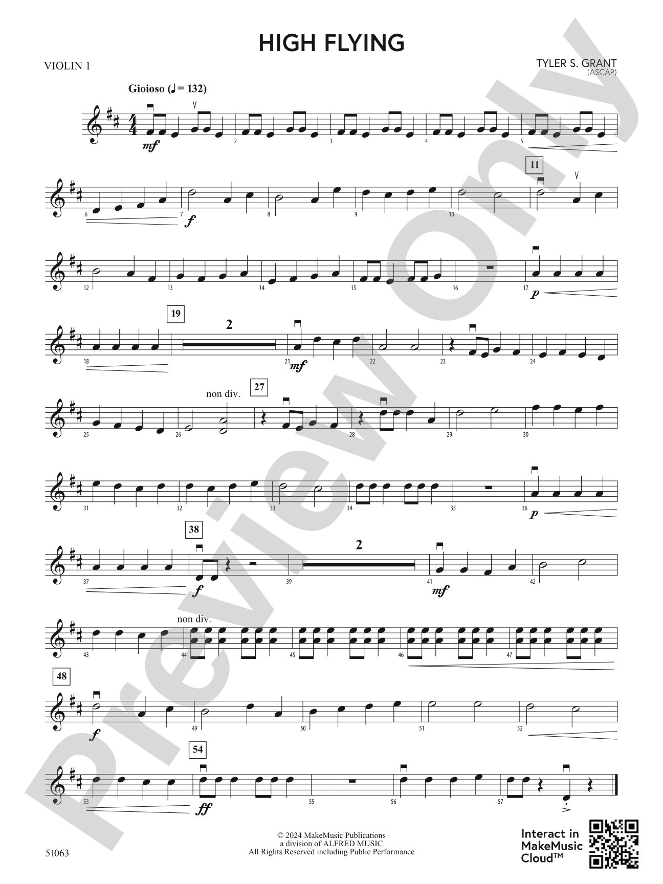 High Flying: 1st Violin
