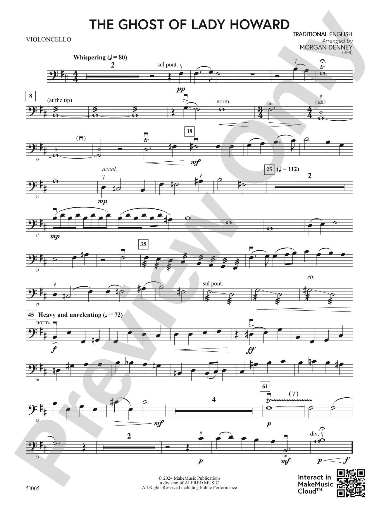 The Ghost of Lady Howard: Cello